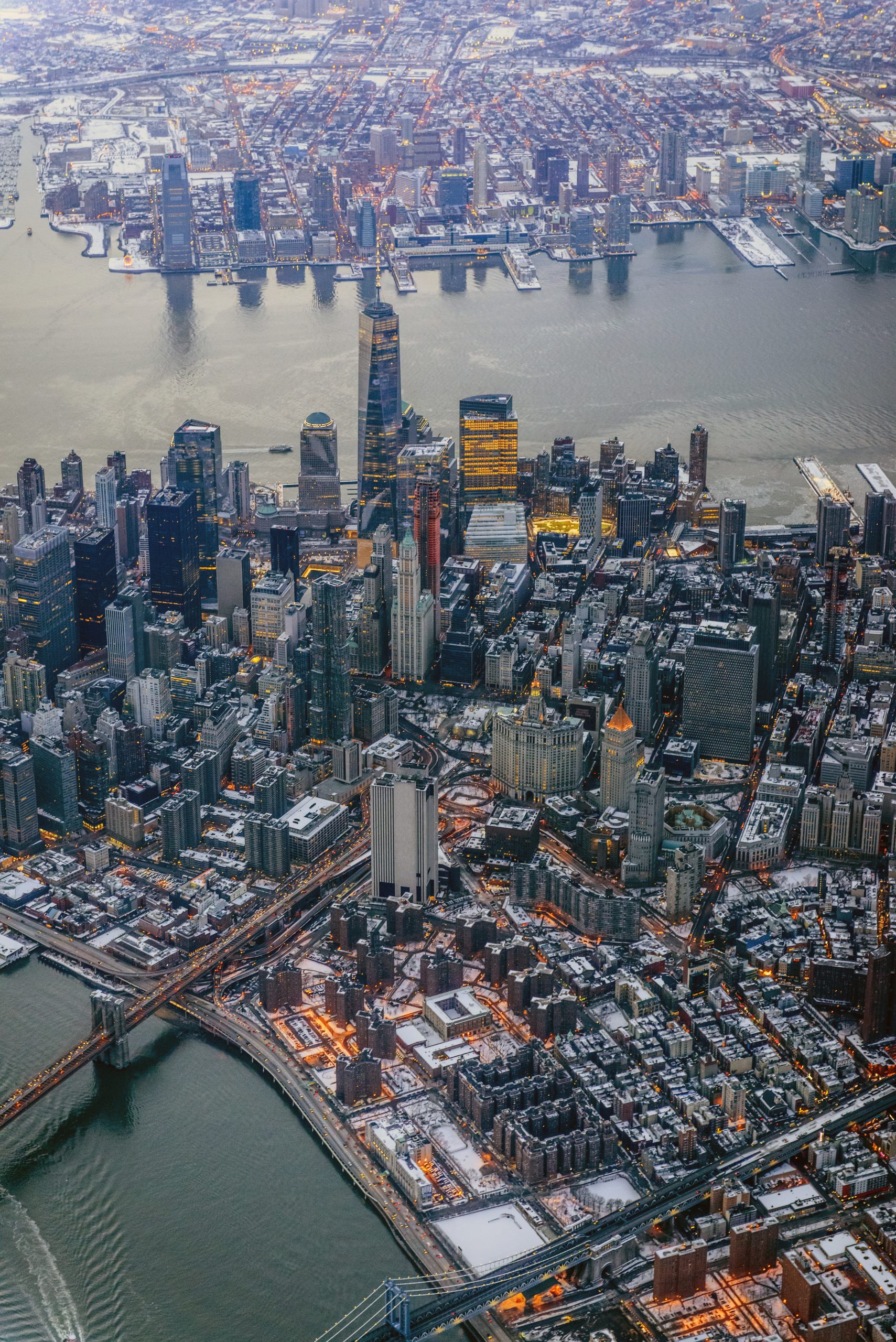 Aerial view of New York cityscape, New York, United States